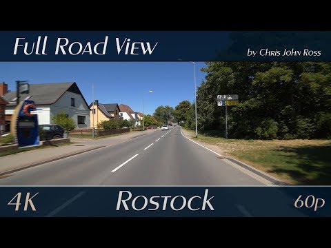Rostock, Germany: Diedrichshagen - Doberaner Landstraße - 4K (UHD/2160p/60p) Video
