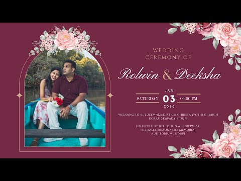 Big Day | Wedding Ceremony of Rolwin Nikhil & Deeksha Clarin | 03.01.2026 | 04.00PM - Korangrapady
