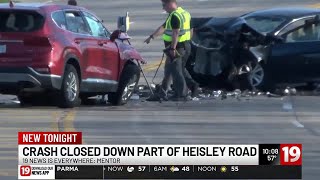 Heisley Road in Mentor closed for hours after severe crash