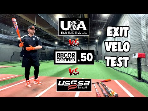BBCOR vs. USSSA vs. USA Baseball Bat | Exit Velocity Comparison