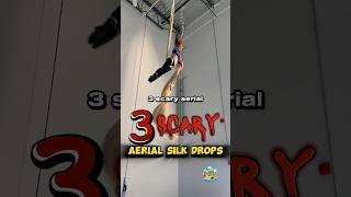 Gymnast Does Scary Aerial Silk Drops #shorts #aerialsilks #gymnast