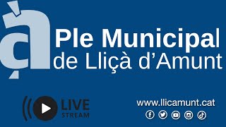 Ple municipal extraordinari de 23 de desembre de 2025
