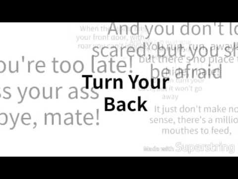 Turn Your Back - Billy Talent and Anti-Flag (Lyrics)