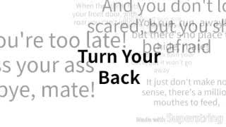 Turn Your Back - Billy Talent and Anti-Flag (Lyrics)