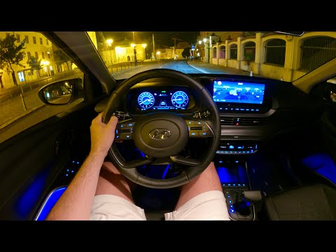 Neuer HYUNDAI Bayon 2022 - Nacht-POV-Testfahrt (pures DRIVING) 100 PS DCT