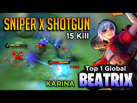 Goldlane Beatrix Sniper Combo Shotgun [ Top 1 Global Beatrix Best Build 2022 ] By KARINA - MLBB