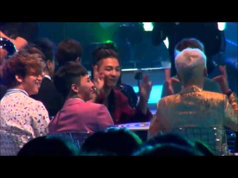 [Fancam] MAMA 2015 BIGBANG reaction to iKON Rhythm Ta