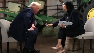 Donald Trump Storms Out Interview & Steps On Mic