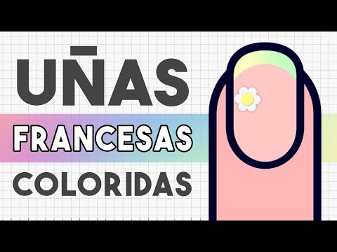 ¡COLORES PASTEL Y FLORES! UÑAS FRANCESA COLORIDA PASTEL 🌸