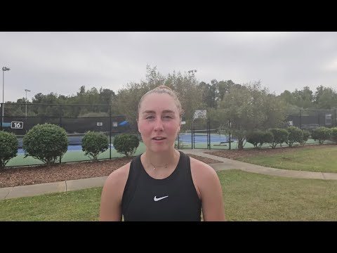 Chloe Beck after singles win Friday