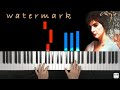 Watermark - Enya - Piano tutorial / cover