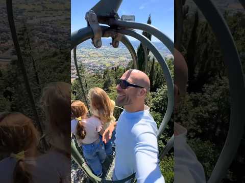 Along with the girl, her father also ended up getting stuck on the railing. #funny #comedy