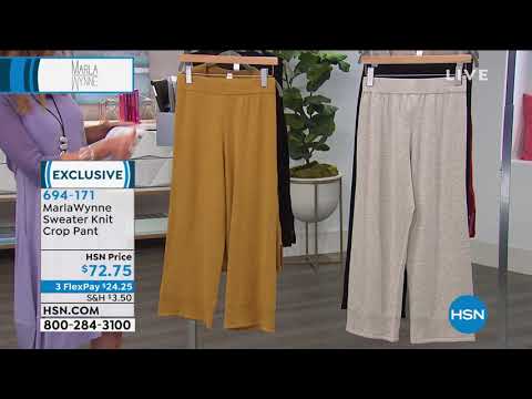 MarlaWynne Sweater Knit Crop Pant