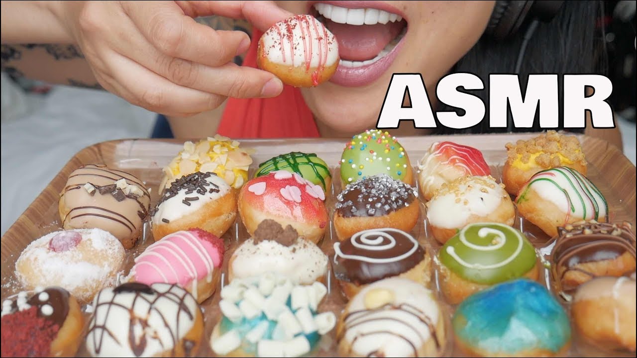 ASMR Krispy Kreme Mini Doughnuts (EATING SOUNDS) | SAS-ASMR
