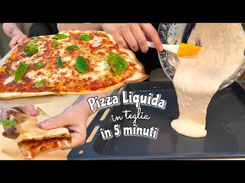 PIZZA LIQUIDA ISTANTANEA in teglia in 5 MINUTI 🍕FACILE e VELOCE di Tutti a tavola