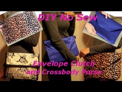 DIY No Sew Envelope Clutch and Cross Body Purse - Easy Tutorial