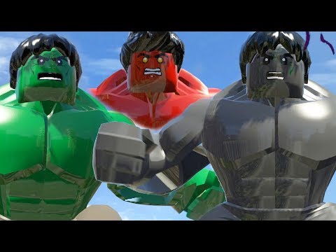 Red Hulk (Transformation) Vs Hulk Vs Grey Hulk (Transformation) - LEGO Marvel Super Heroes