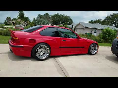 E36 m3 widebody walk around 323 325 bmw pandem rocket bunny dtm fiberwerkz coilovers