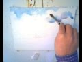Как нарисовать небо с облаками, акварелью 