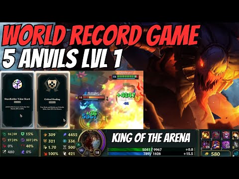 World Record FIVE Anvils lvl 1!!! Turns Into 4500 AP,MAX HASTE, INSANE ONE SHOTS!! King Of The Arena