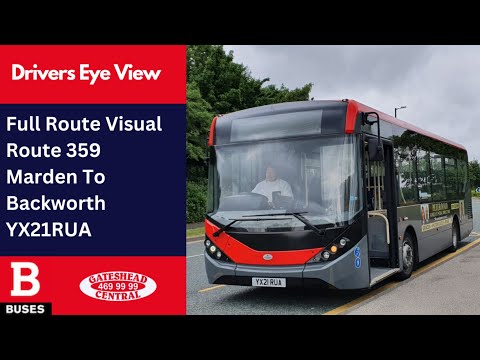 DEV: FULL ROUTE VISUAL | Nexus Bus Route 359 - Marden to Backworth + Return | YX21RUA
