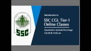 Introduction to SSC CGL Tier 1 online classes