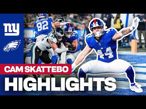 Highlights: Cam Skattebo's Top Plays From 3-TD game vs. Eagles | Week 6 | New York Giants