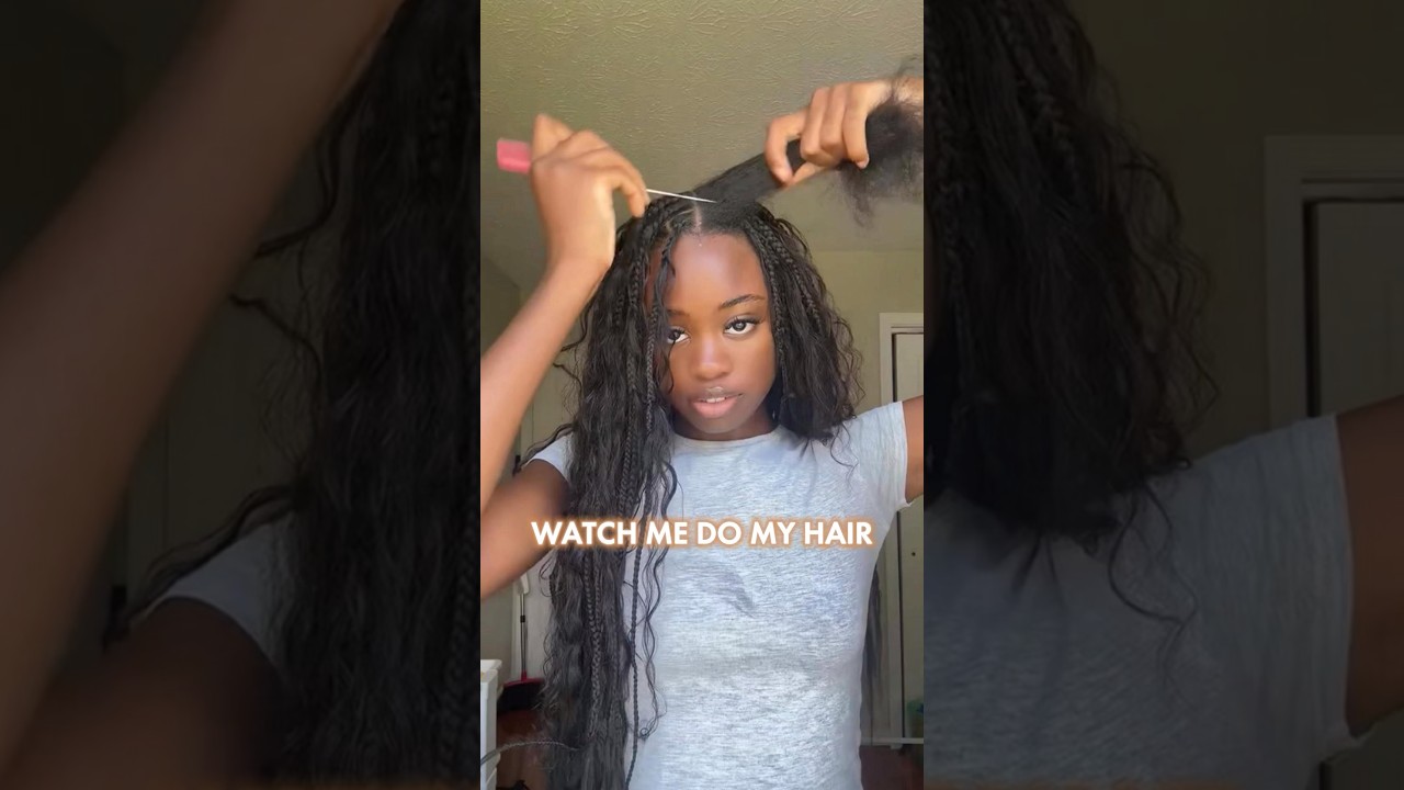🌟 Ready to see how I create my boho knotless braids? #braids #bohemianbraids #boxbraids