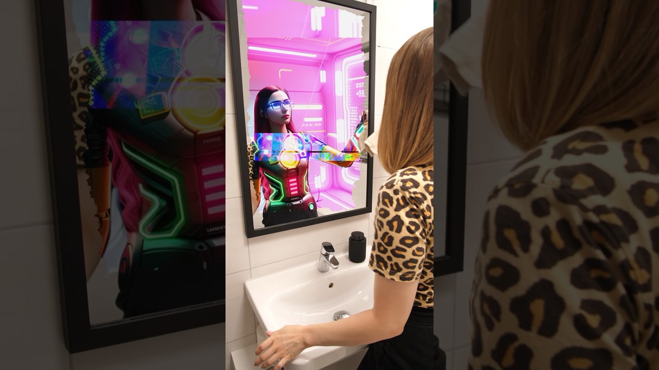 Mirror Portal 2.0 #shorts #warpfusion #stablediffusion #controlnet #vfx