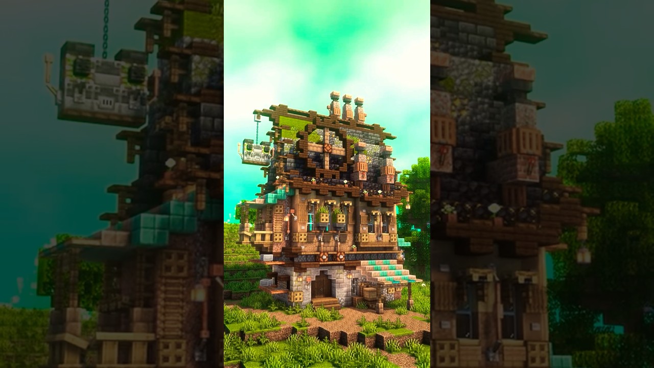 How To Build A Steampunk House In Minecraft #shorts