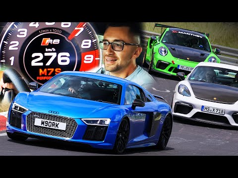 INSANE LAP! Audi R8 V10+ & Porsche GT3 RS! // Nürburgring