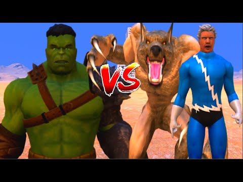 100 HULK vs 1000 Werewolf and 1000 Quick Silvers (Marvel vs Marvel)