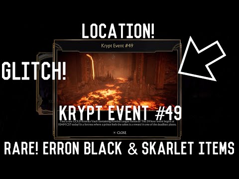 MK11 - KRYPT EVENT #49 LOCATION! GLITCH (RARE! Erron Black & Skarlet Items!)
