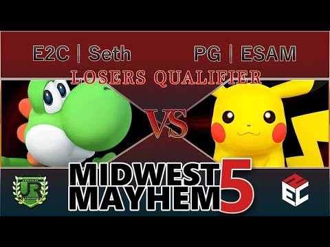 Midwest Mayhem 5 LOSERS QUALIFIER - E2C | Seth (Yoshi) vs PG | ESAM (Pikachu)