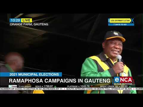 2021 Municipal Elections Ramaphosa campaigns in Gauteng