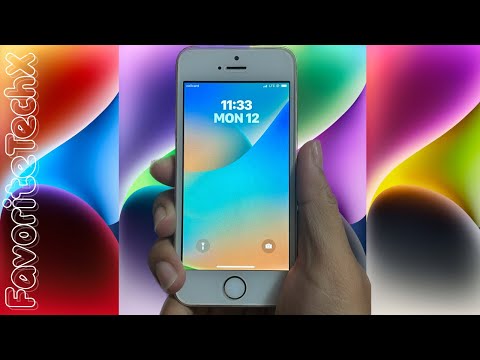 iPhone SE with iOS 16 wallpapers 😇