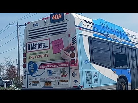 NFTA Metro: 2018 Novabus LFS #1806 On Route 40A Buffalo To Grand Island Park & Ride