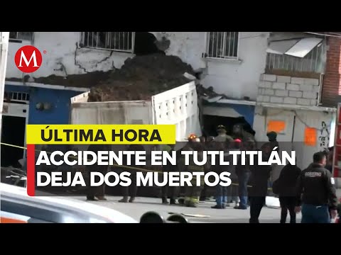 Camión se queda sin frenos, atropella a motociclistas y se estrella contra una casa en Tultitlán