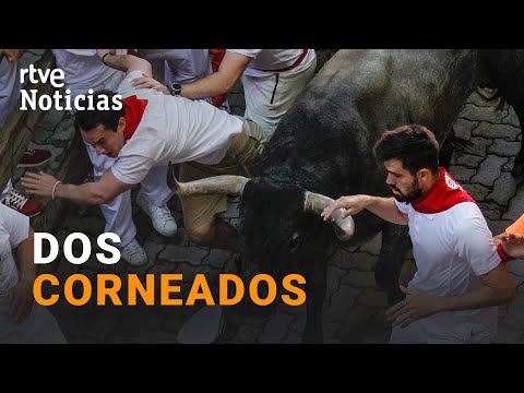 Sat July 9 2022 encierro with José Escolar bulls in Pamplona