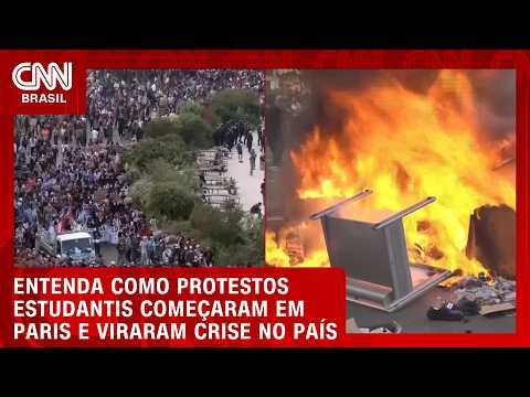 França enfrenta onda de protestos estudantis que ganhou força em Paris; entenda o que está por trás