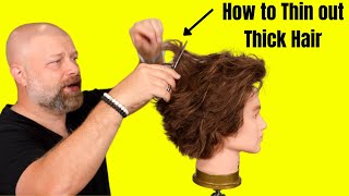 How to Thin Out Thick Hair - TheSalonGuy