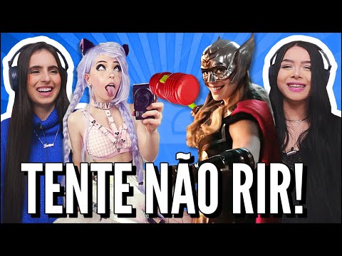 JOVENS REAGEM A TENTE NÃO RIR - A MUSICA DA BELLE DELPHINE -  MEMES CURIOSOS DO UNUSUAL MEMES