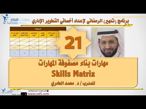 مهارات بناء مصفوفة المهارات Skills Matrix مع د. محمد العامري