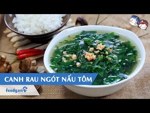 Canh rau ngót nấu tôm