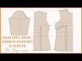 How To Draft Basic Bodice Pattern With Darts For BEGINNERS | Sleeve Drafting Tutorial