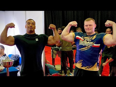 LARRY WHEELS VS KAMIL JABLONSKI friendly pulling after competition KOTT in Dubai 28 October 2022