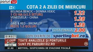 BILETUL ZILEI SPORTINGBET: “Triplă” din tenis, baschet și fotbal!