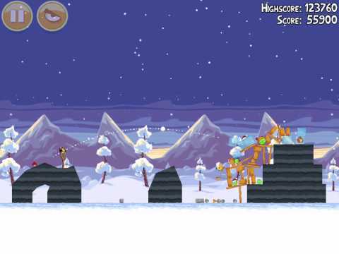 Wreck the Halls 1-2 | Score 129440 | Angry Birds Seasons