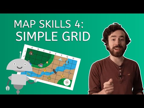 Map Skills 4: Simple Grid - U.S. Geography for Kids!