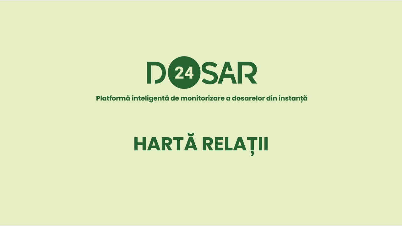Harta Relații Dosare pe Dosar24 — Vizualizare conexiuni între dosare